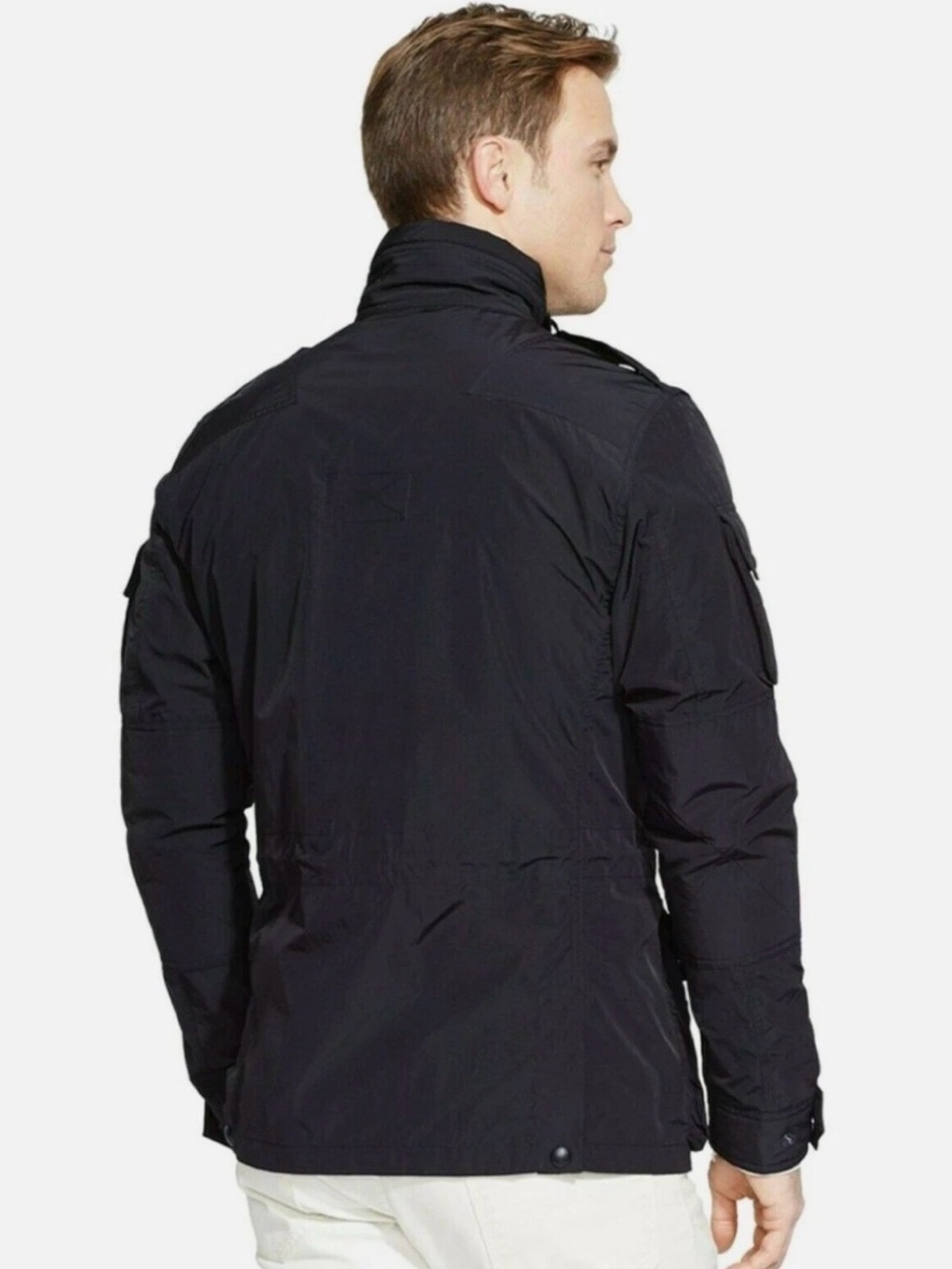 Ralph Lauren RLX Aviator Tactical Black Coated 11 pocket Jacket Men's XXL